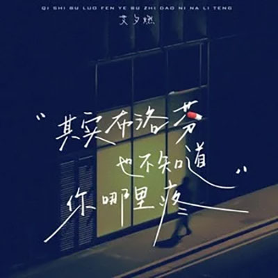 其实布洛芬也不知道你哪里疼歌词 - 艾夕燃